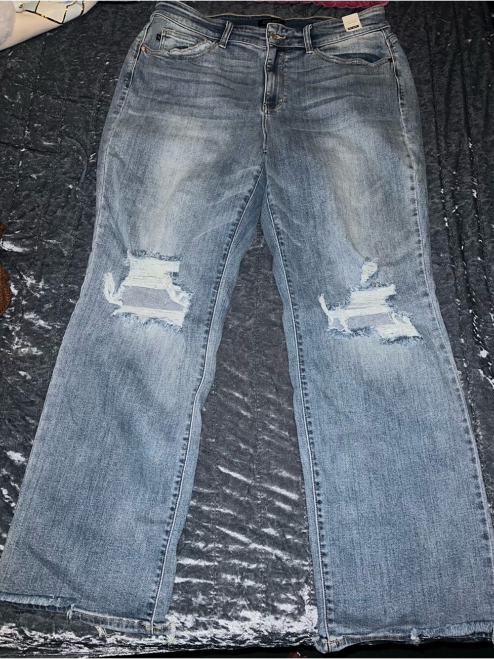 Judy Blue Light Blue High Waist Straight Jeans